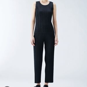 Pleated Blouse Pants Coord Set